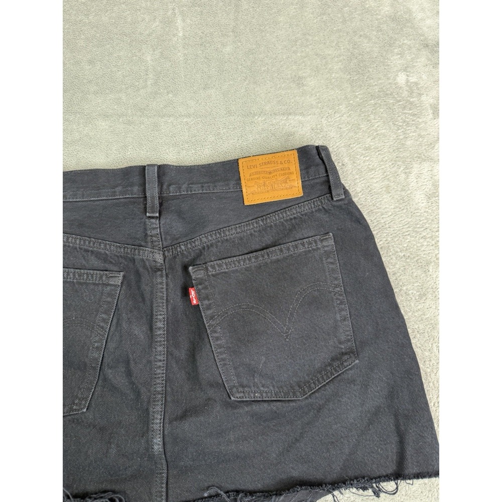 Levi's Denim Mini Skirt Women's Size 31 Black Button Fly - Picture 4 of 7